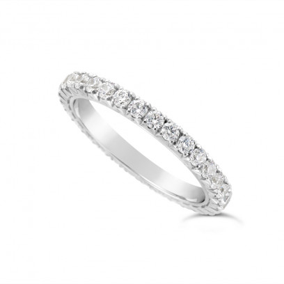 Wedding band with diamonds deals all the way around