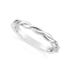 18ct White Gold Celtic Twist Wedding Band 