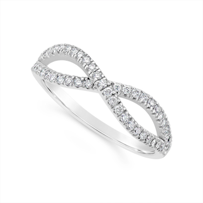 White gold deals diamond infinity ring