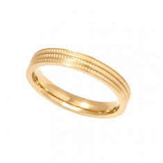 9ct Yellow Gold Ladies 3mm Diamond Cut Wedding Band