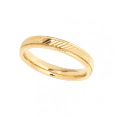 9ct Yellow Gold Ladies 3mm Diamond Cut Wedding Band
