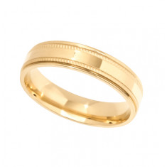 9ct Yellow Gold Ladies 3mm Diamond Cut Wedding Band