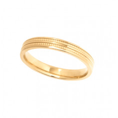 9ct Yellow Gold Ladies 3mm Diamond Cut Wedding Band