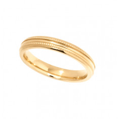 9ct Yellow Gold Ladies 3mm Diamond Cut Wedding Band