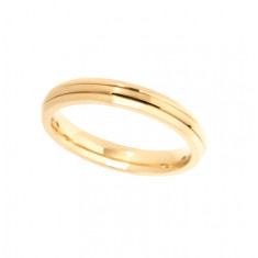 9ct Yellow Gold Ladies 3mm Diamond Cut Wedding Band