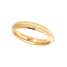 9ct Yellow Gold Ladies 3mm Diamond Cut Wedding Band