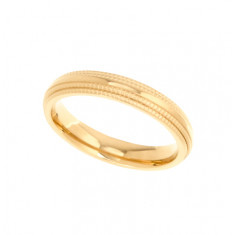 9ct Yellow Gold Ladies 3mm Diamond Cut Wedding Band