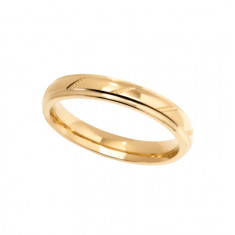9ct Yellow Gold Ladies 3mm Diamond Cut Wedding Band