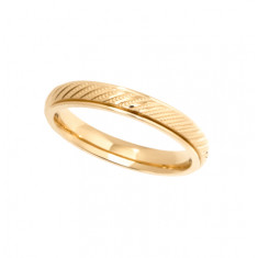 9ct Yellow Gold Ladies 3mm Diamond Cut Wedding Band