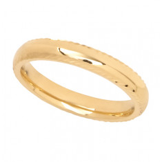 9ct Yellow Gold Ladies 3mm Diamond Cut Wedding Band