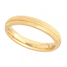 9ct Yellow Gold Ladies 3mm Diamond Cut Wedding Band