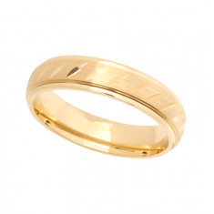 9ct Yellow Gold Ladies 3mm Diamond Cut Wedding Band