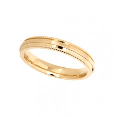 9ct Yellow Gold Ladies 3mm Diamond Cut Wedding Band
