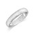 9ct White Gold Ladies 4mm Fingerprint Wedding Ring