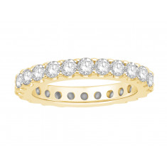 18ct Yellow Gold Ladies Undercut Full Set Eternity Ring set with 2.0 ct of Diamonds.