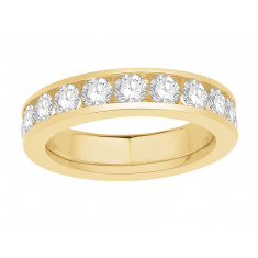 18 ct Yellow Gold Ladies Narrow Channel Set Full Eternity Ring set with 2.50ct of Diamonds.