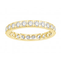 18ct White Gold Ladies Pavé Set Full Eternity Ring set with 1.0ct of Diamonds