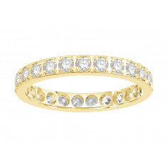 18ct Yellow Gold Ladies Pavé Set Full Eternity Ring set with 1.0ct of Diamonds