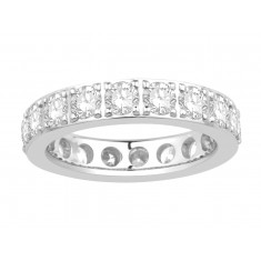 18ct White Gold Ladies Pavé Set Full Eternity Ring set with 2.50ct of Diamonds