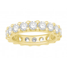 18ct Yellow Gold Ladies Undercut Full Set Eternity Ring set with 3.50 ct of Diamonds.