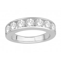 18 ct White Gold Ladies Channel Set Eternity Ring set with 1.60 ct of Diamonds.