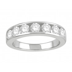 18 ct White Gold Ladies Channel Set Eternity Ring set with 1.30 ct of Diamonds.