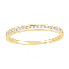 18 ct Yellow Gold Ladies Channel Set Eternity Ring set with 0.10 ct of Diamonds.