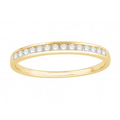 18 ct Yellow Gold Ladies Channel Set Eternity Ring set with 0.15 ct of Diamonds.