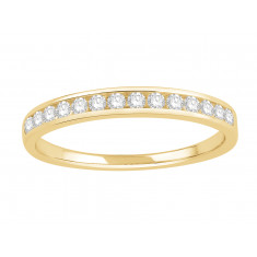 18 ct Yellow Gold Ladies Channel Set Eternity Ring set with 0.20 ct of Diamonds.