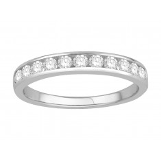 18 ct White Gold Ladies Channel Set Eternity Ring set with 0.40 ct of Diamonds.