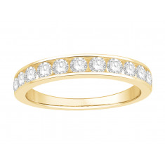 18 ct Yellow Gold Ladies Channel Set Eternity Ring set with 0.50 ct of Diamonds.