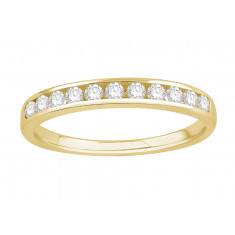 18 ct Yellow Gold Ladies Channel Set Eternity Ring set with 0.25 ct of Diamonds.
