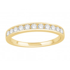 18 ct Yellow Gold Ladies Channel Set Eternity Ring set with 0.30 ct of Diamonds.