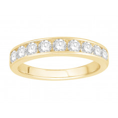 18 ct Yellow Gold Ladies Channel Set Eternity Ring set with 0.77 ct of Diamonds.