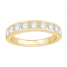 18 ct Yellow Gold Ladies Channel Set Eternity Ring set with 1.0 ct of Diamonds.