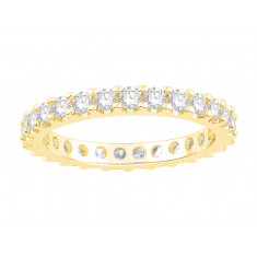 18ct Yellow Gold Ladies Undercut Full Set Eternity Ring set with 1.0 ct of Diamonds.