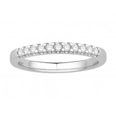 18 ct White Gold Ladies Undercut Set Eternity Ring set with 0.15 ct of Diamonds.