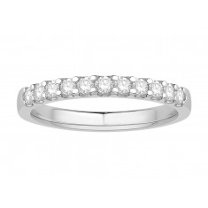 18 ct White Gold Ladies Undercut Set Eternity Ring set with 0.25 ct of Diamonds.