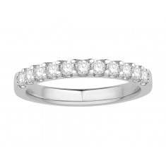 18 ct White Gold Ladies Undercut Set Eternity Ring set with 0.33 ct of Diamonds.