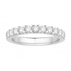 18 ct White Gold Ladies Undercut Set Eternity Ring set with 0.50 ct of Diamonds.
