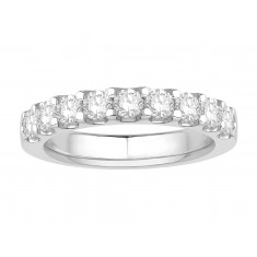 18 ct White Gold Ladies Undercut Set Eternity Ring set with 0.75 ct of Diamonds.