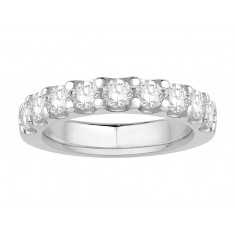 18 ct White Gold Ladies Undercut Set Eternity Ring set with 1.0 ct of Diamonds.