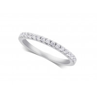 Ladies 9ct White Gold Diamond Set Wedding Ring