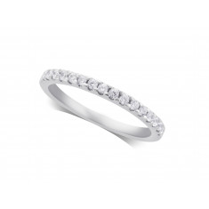 Ladies 9ct White Gold Diamond Set Wedding Ring