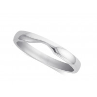 Ladies Platinum Cut Out Wedding Ring