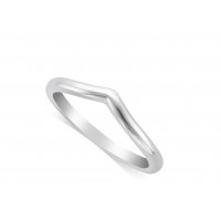 Ladies Platinum ShapedWedding Ring