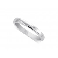Ladies Platinum Shaped Wedding Ring