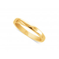 Ladies 9ct Gold Shaped Wedding Ring