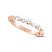 Ladies 18ct Gold 5 Stone Diamond Set Wedding Ring