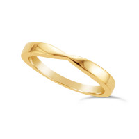 Ladies 18ct Gold Shaped Wedding Ring